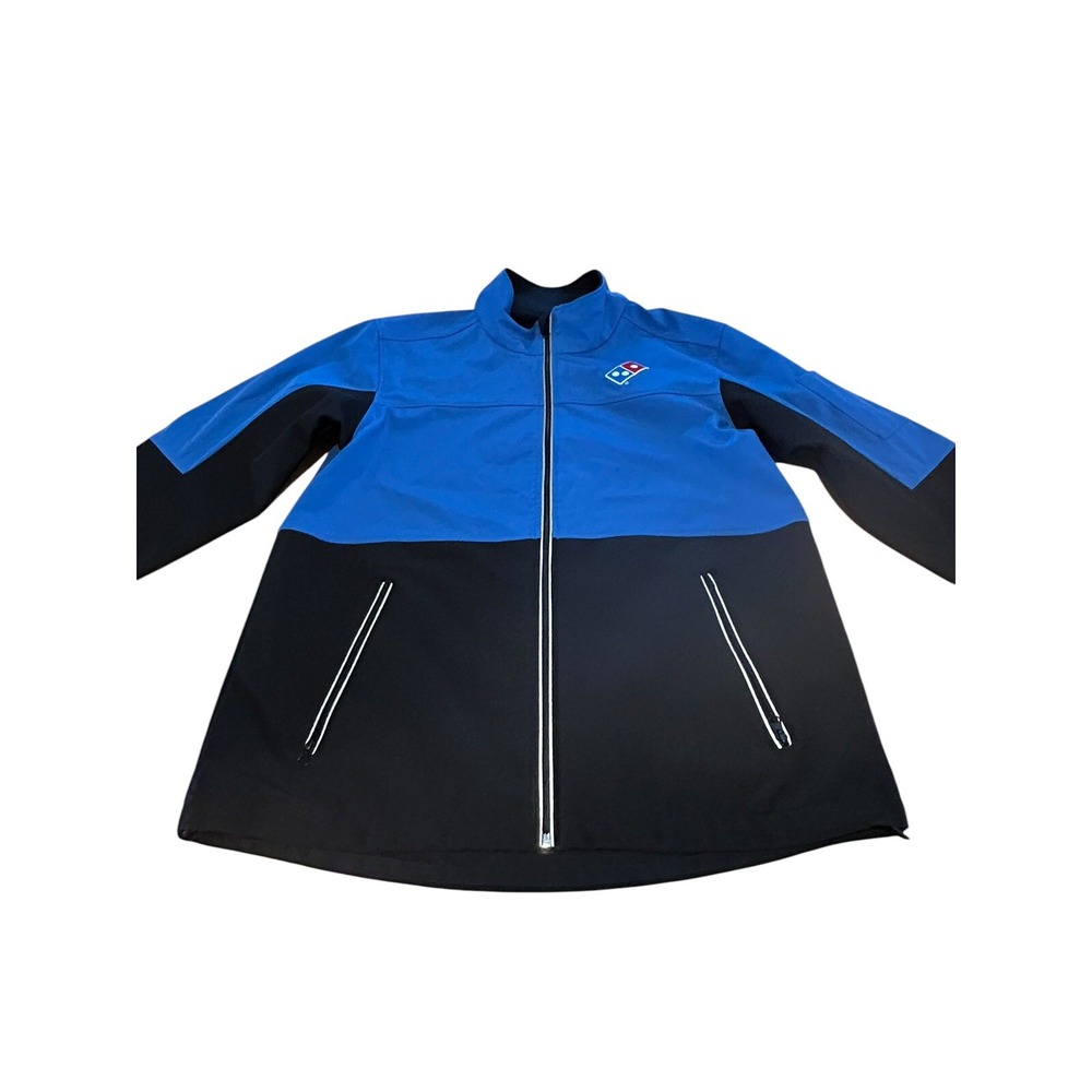 Domino's‎ Pizza Gear Jacket Employee Full Zip Large Reflective Water Resistant